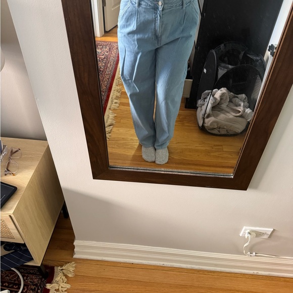 Oak and fort pleated low rise jeans - Picture 2 of 2